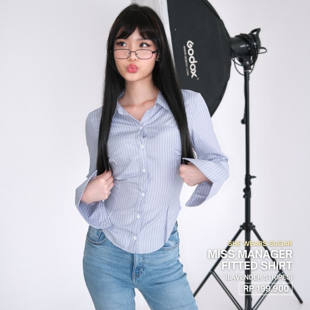 SHEWEARSSUGAR x SHAGUFFTA - Miss Manager Shirt | Shirt Wanita Ngantor | Atasan Wanita Kemeja