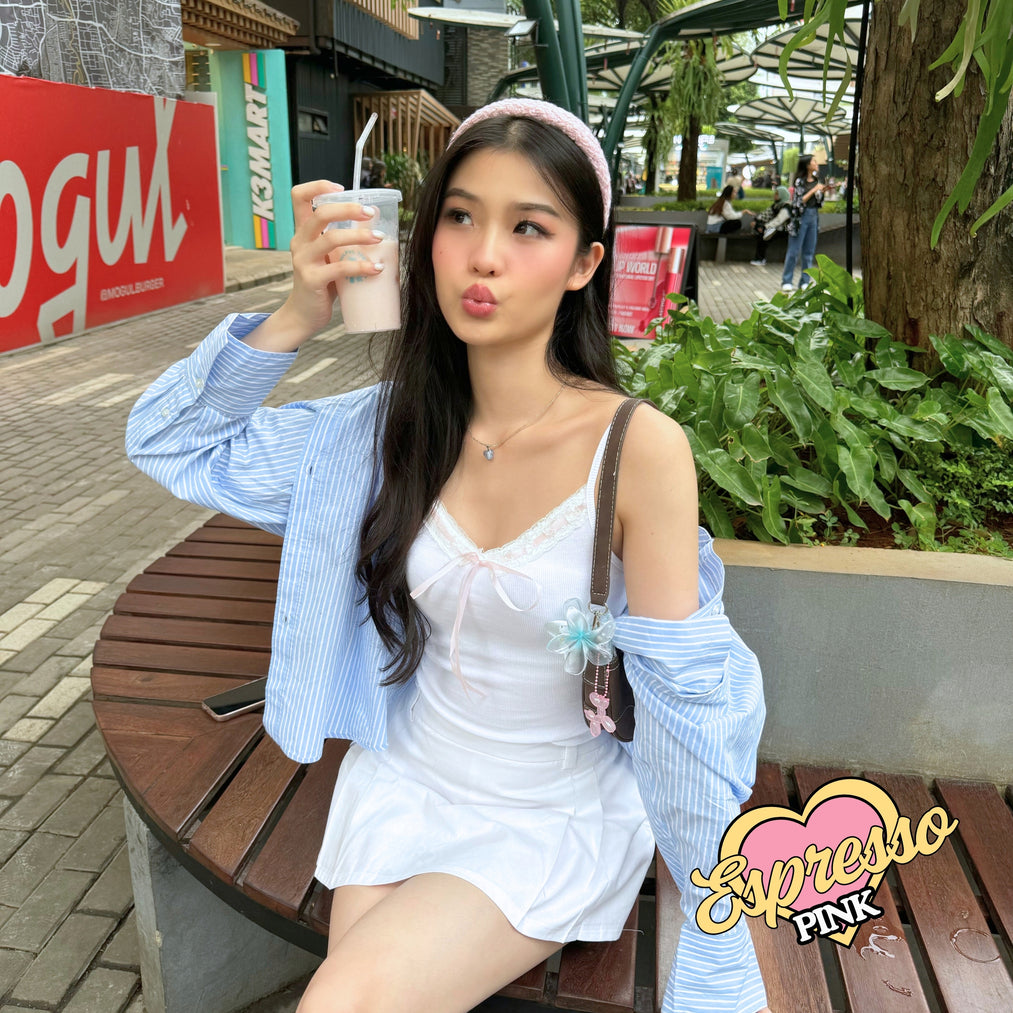 SHEWEARSSUGAR x ZETA BLANCO Espresso Tank | Tank Top Wanita | Atasan Wanita | Coquette Aesthetic
