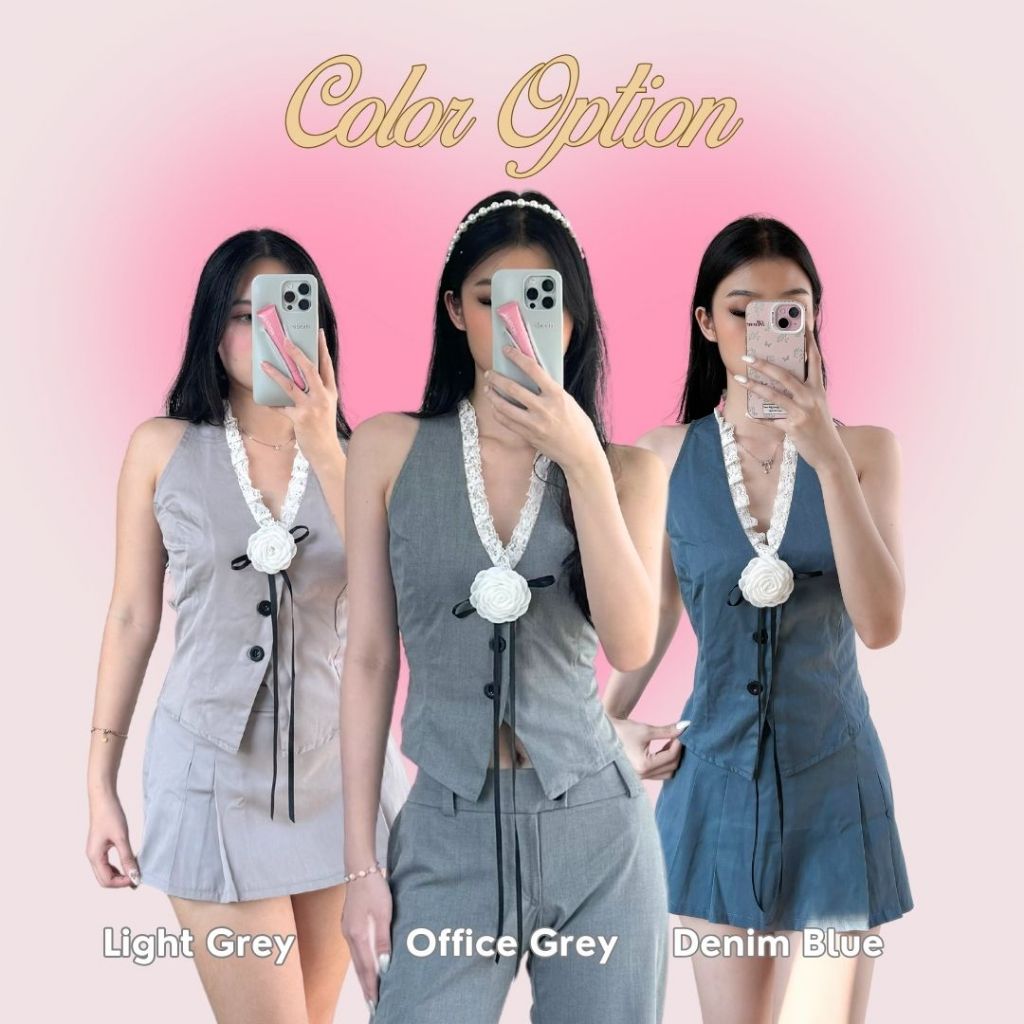 She Wears Sugar --  Camille Vest | Atasan Wanita | Outfit Korea | Rompi