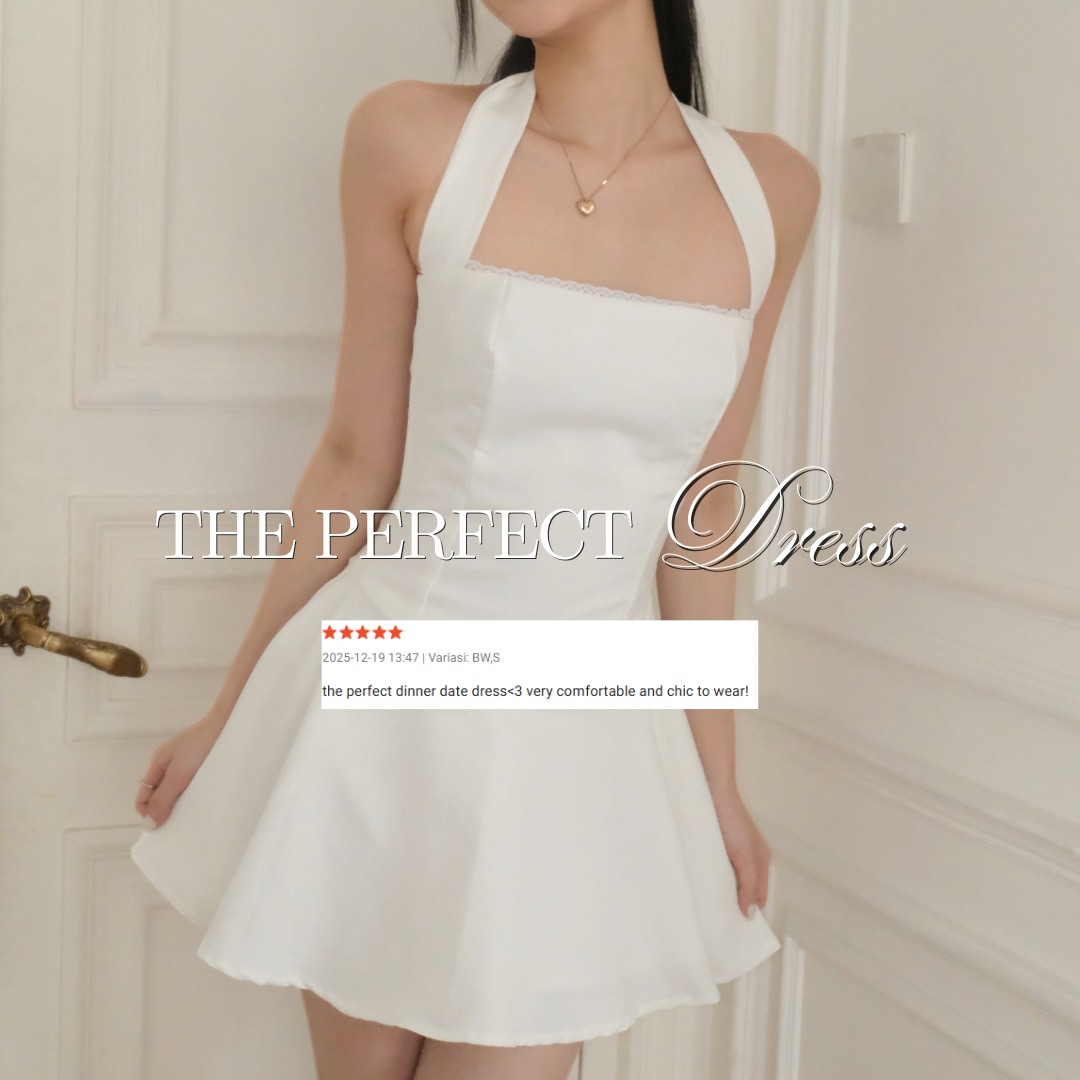 Shewearssugar – Winter Dress |  Wanita Halter Mini Dress Backless Party Dinner Outfit
