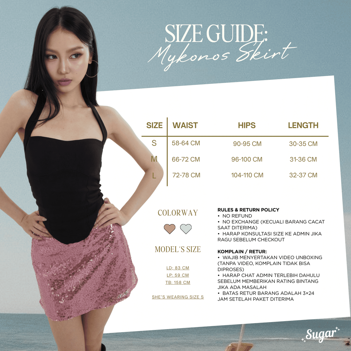 Mykonos Sequin Skirt