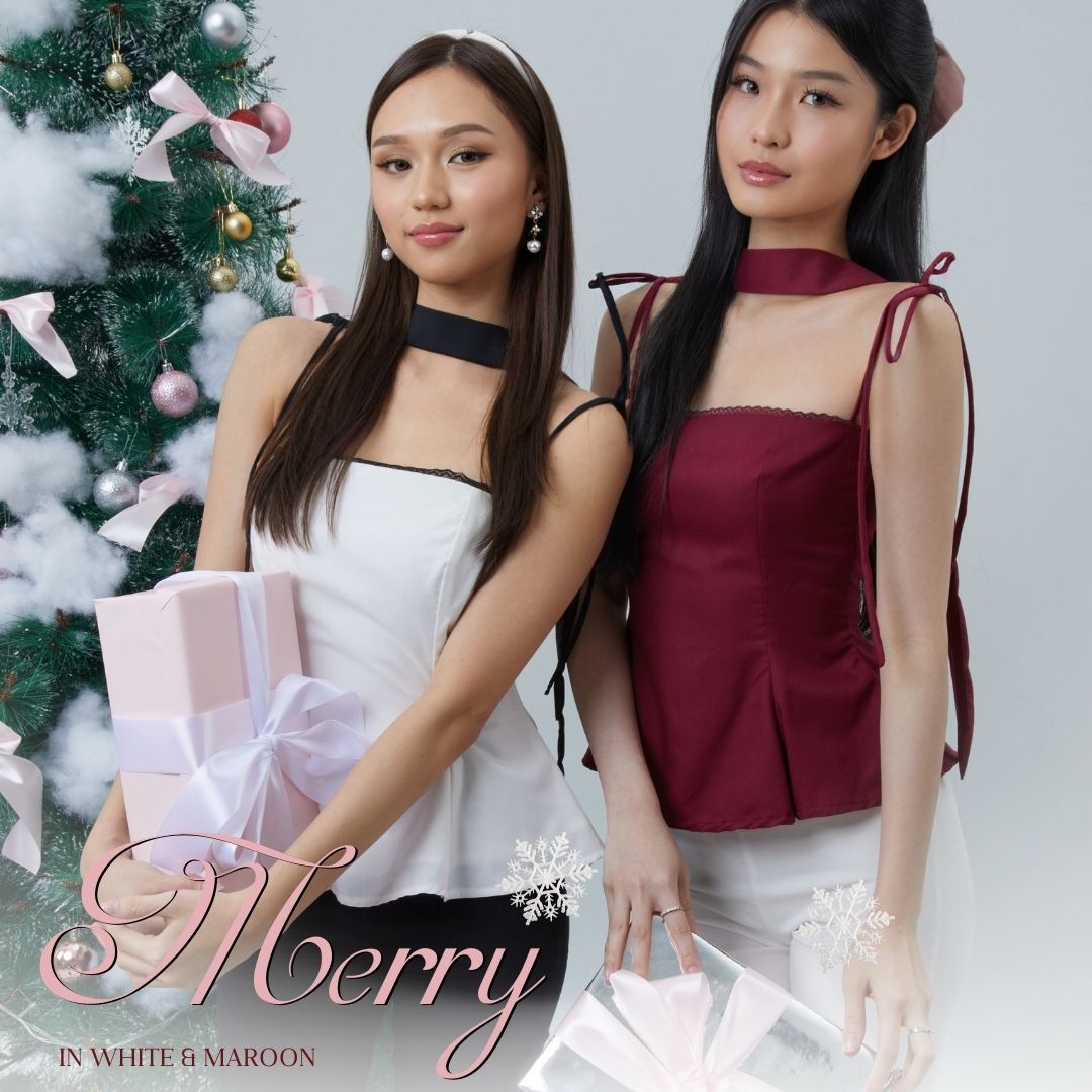 Shewearssugar - Merry Top | Chirstmas Top | Halter Neck | Scarf | Atasan Natal