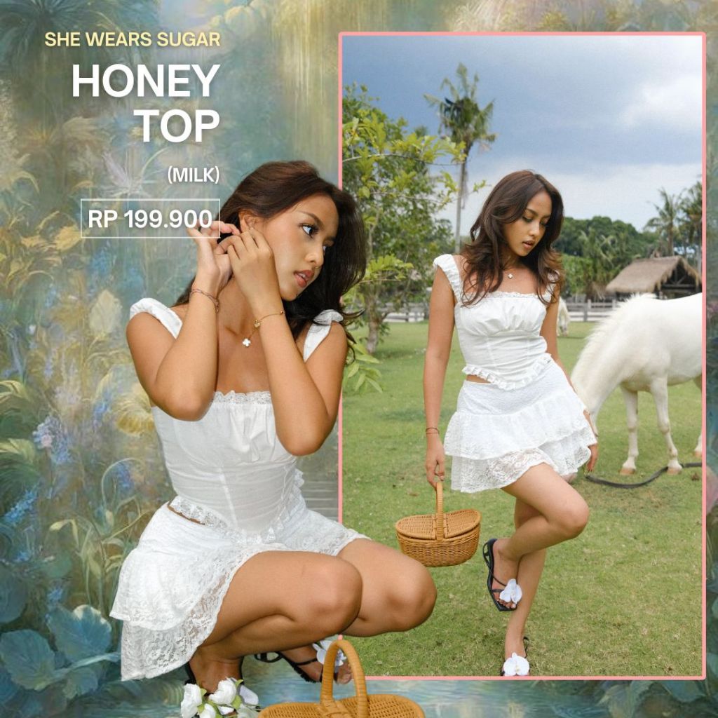 SHEWEARSSUGAR x ZETA BLANCO - Honey Top | Atasan Wanita