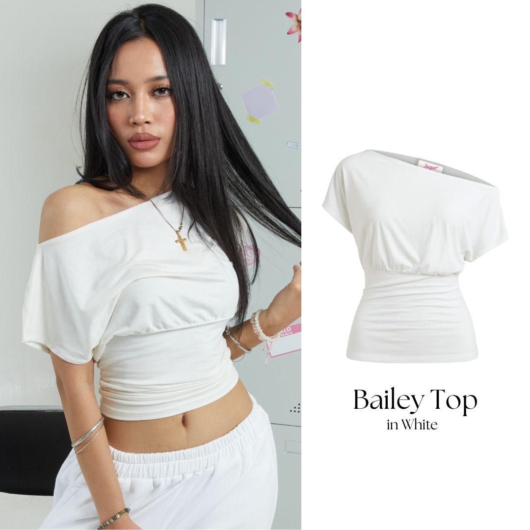 She Wears Sugar x Varrel Rievera – Bailey Fitted Top | Kaos Wanita Fitted Tee T Shirt Wanita Atasan Cewe Korean Style Fit Body