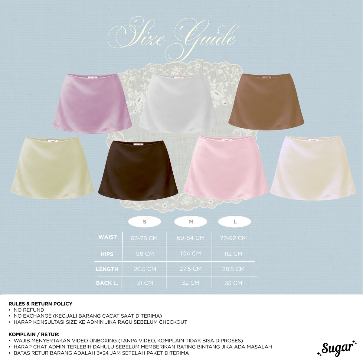 She Wears Sugar x Isabella – Posie Micro Skort | Skort Wanita Low Waist Mini Rok Celana Y2K Outfit Fit Body