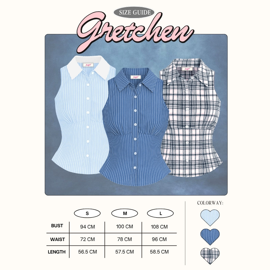 SHEWEARSSUGAR X VARREL RIEVERA — Gretchen Shirt | Kemeja Atasan Wanita Lucu | Fitted Shirt | Coquette