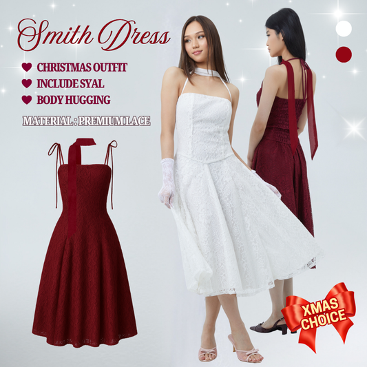 Shewearssugar - Smith Dress | Chirstmas Dress | Halter Neck | Scarf | Natal