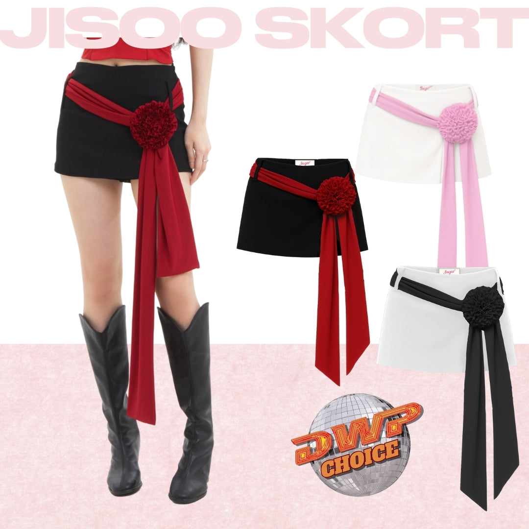 Shewearssugar -- Jisoo Flower Skort | Bawahan Wanita | Blackpink Konser Outfit | Korean Style Outfit | Rok Celana