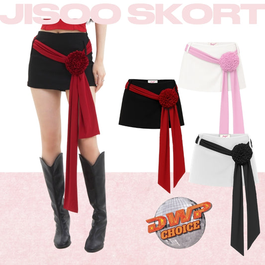 Shewearssugar -- Jisoo Flower Skort | Bawahan Wanita | Blackpink Konser Outfit | Korean Style Outfit | Rok Celana