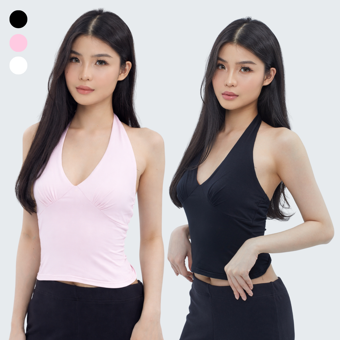She Wears Sugar – Stacy Top | Tank Top Wanita Halter Neck Top Baju Atasan Wanita Terbaru Atasan Cewe Korean Style Fit Body