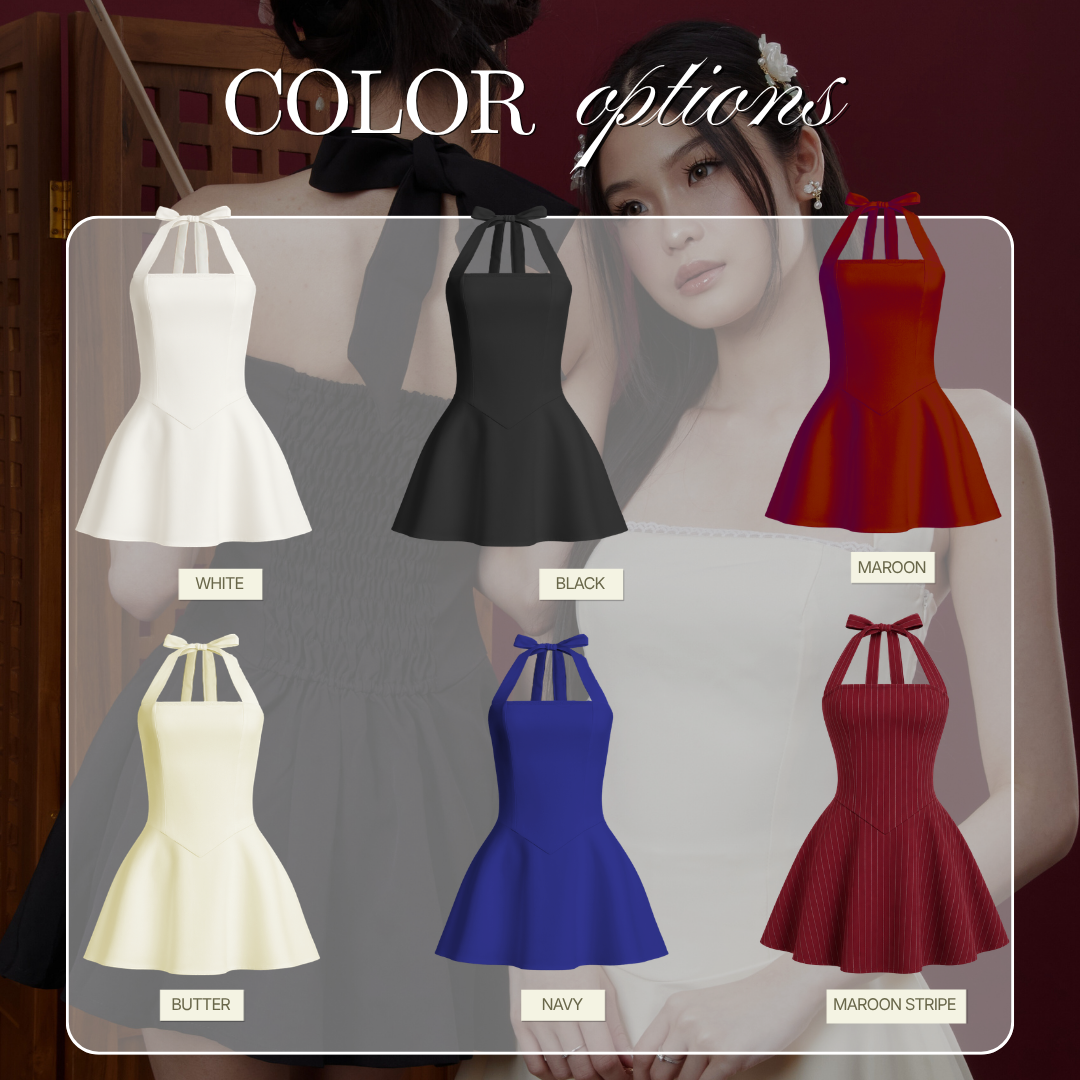 Shewearssugar – Winter Dress |  Wanita Halter Mini Dress Backless Party Dinner Outfit