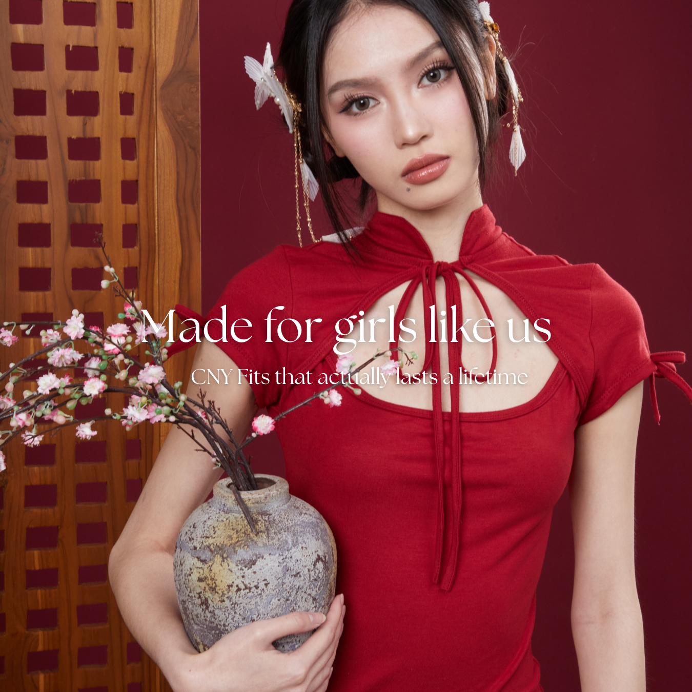She Wears Sugar – Rich Baby Top | Wanita Spandex Cotton Fitted Short Sleeve Ribbon Front