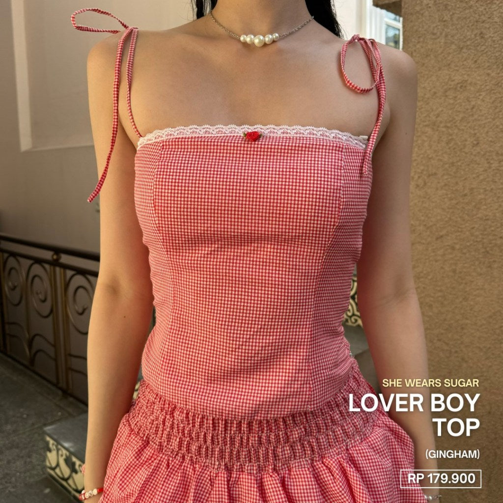 Shewearssugar LOVER BOY TOP | Atasan Wanita | Outfit Korea | Pakaian Wanita