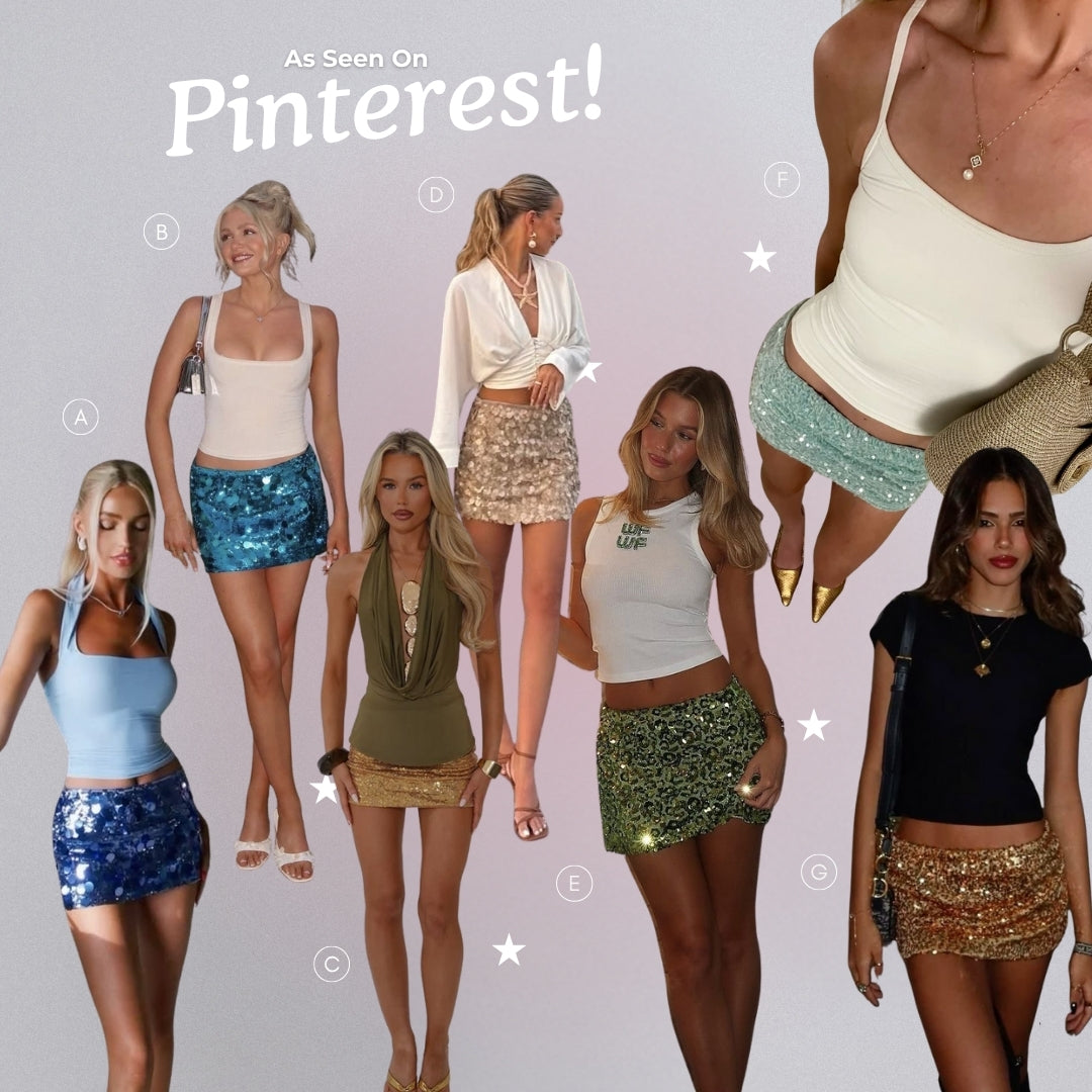 Shewearssugar - Mykonos Sequin Skirt | Sequin Skirt Wanita | Rok Celana Glitter Korea Style | Skort Party Night Outfit