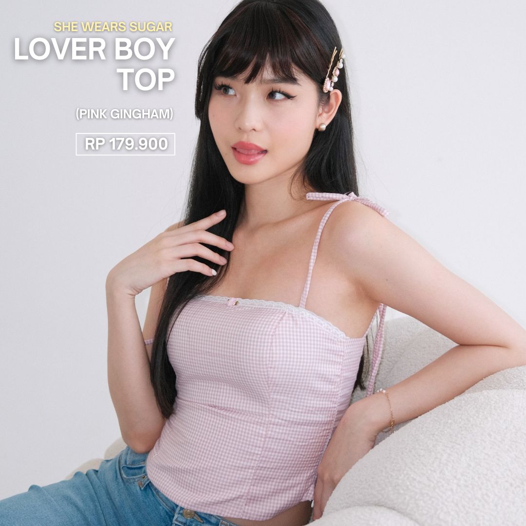 Shewearssugar LOVER BOY TOP | Atasan Wanita | Outfit Korea | Pakaian Wanita