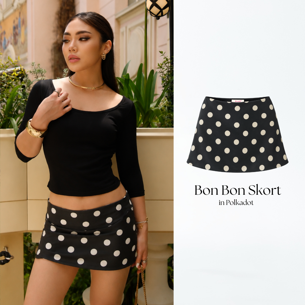 She Wears Sugar – Bon Bon Skort | Rok Celana Wanita Skort Wanita Low Waist Korean Style Bawahan Wanita Summer Bali Outfit