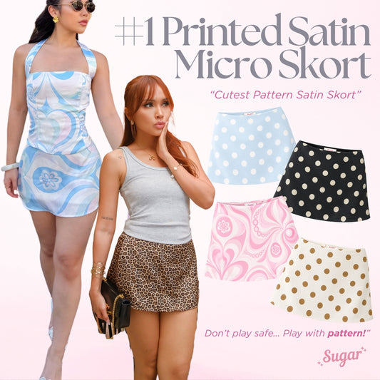 She Wears Sugar – Bon Bon Skort | Rok Celana Wanita Skort Wanita Low Waist Korean Style Bawahan Wanita Summer Bali Outfit