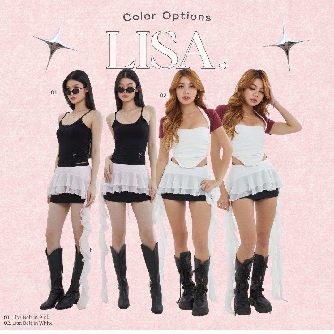 Shewearssugar -- Lisa Ruffle Belt | Lace Pinggang | Blackpink Konser Outfit