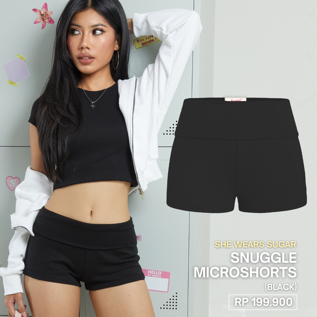 SHEWEARSSUGAR - Snuggle Micro Shorts | Short Wanita | Bawahan Wanita | Pakaian Wanita | Celana Pendek