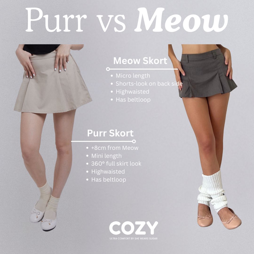 Purr Pleated Skort