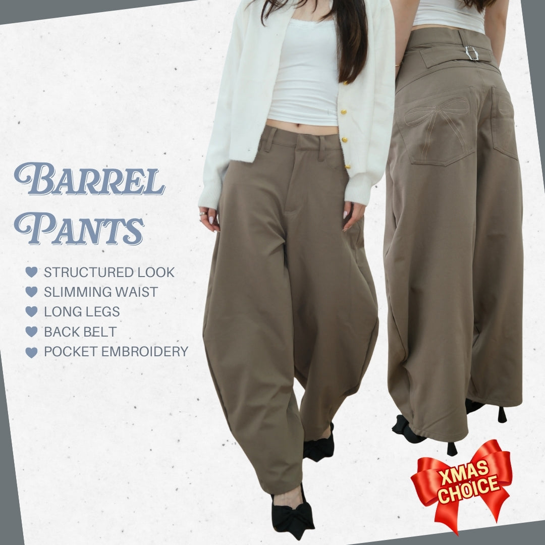 She Wears Sugar – Abigail Pants | Barrel Pants Low Waist Wide Leg Korean Style Daily Wear Casual Outfit