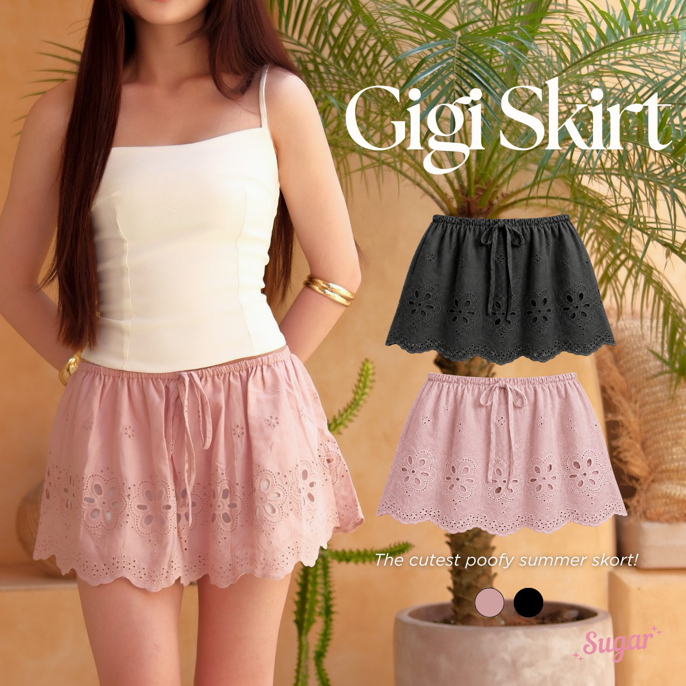 She Wears Sugar – Gigi Micro Skort | Micro Skort Eyelet Mini Skort Summer Bali Outfit Coquette