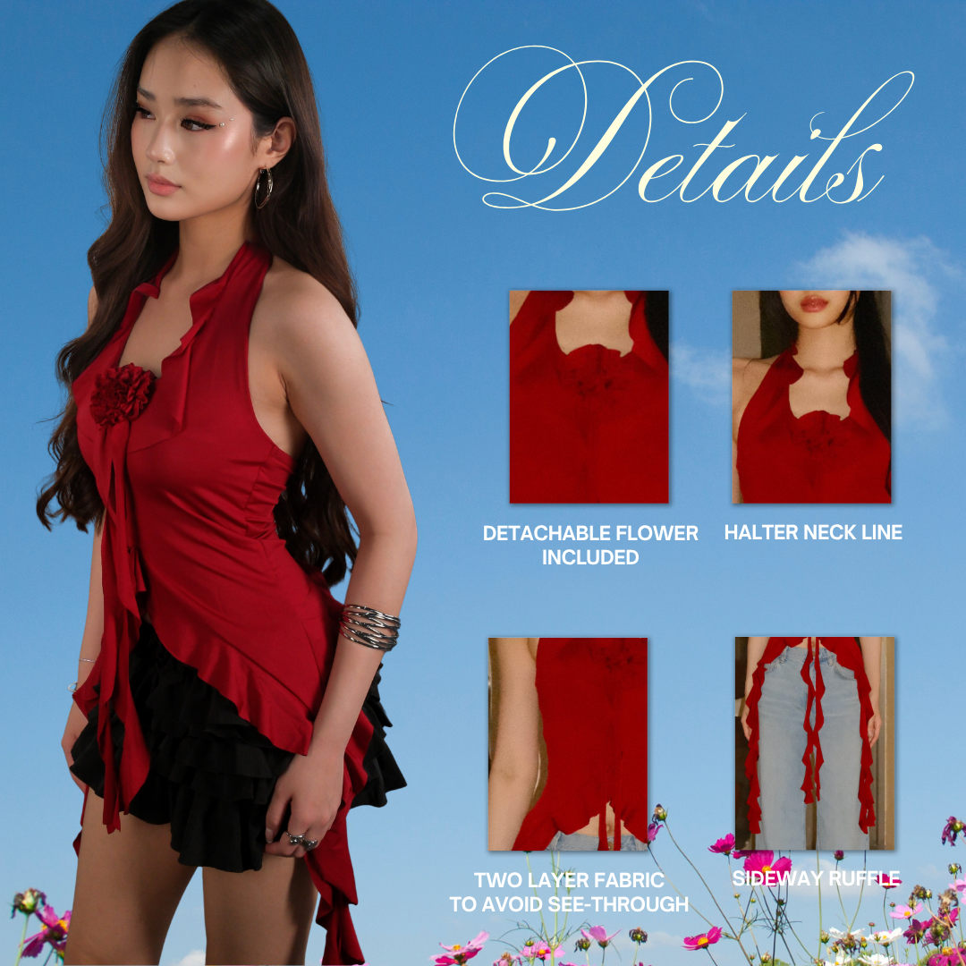 She Wears Sugar – Affair Top | Halter Top Wanita Summer Bali Outfit Korean Style Coquette Resort Wear