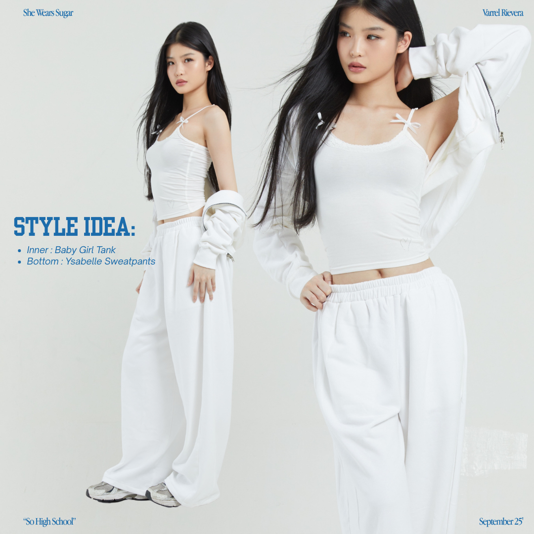 SHEWEARSSUGAR X VARREL RIEVERA — Manon Crop Zip Jacket | Airport Outfit | Jaket Sweater | Wanita Cewe | Jaket perempuan |