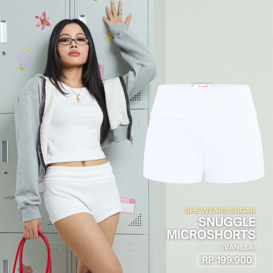SHEWEARSSUGAR - Snuggle Micro Shorts | Short Wanita | Bawahan Wanita | Pakaian Wanita | Celana Pendek