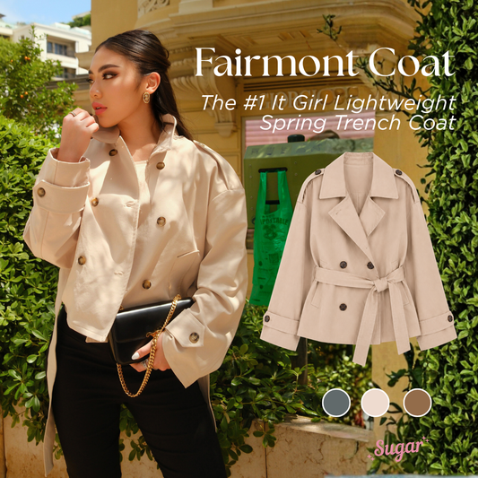 She Wears Sugar – Fairmont Trench Coat | Outer Wanita Trench Coat Korean Style Office Outfit Outer Premium Wanita