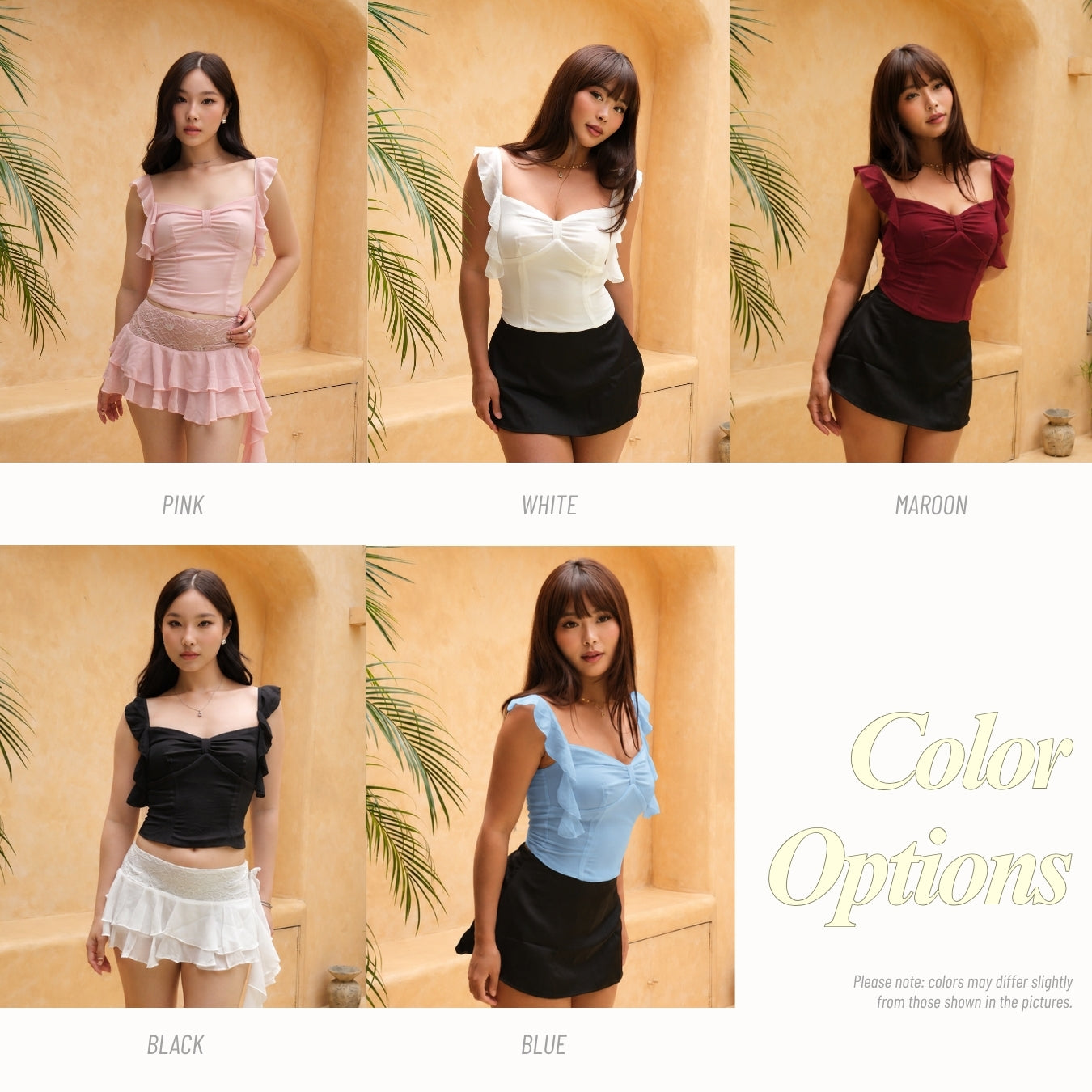She Wears Sugar x Isabella – Coco Top | Baju Atasan Wanita Terbaru Tank Top Wanita Atasan Cewe Korean Style Summer Outfit Bali