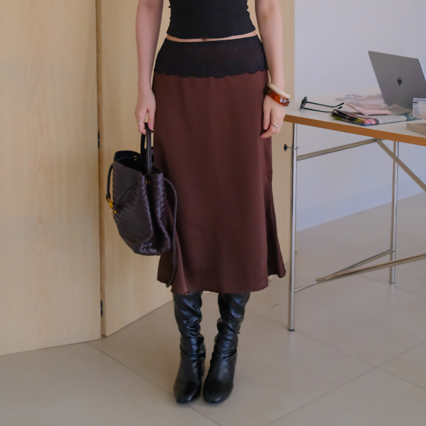 Lena Lace Midi Skirt