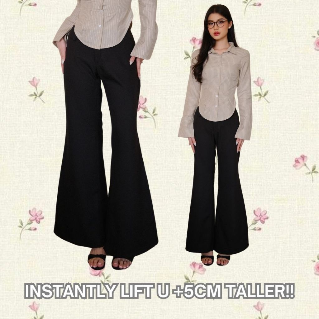 She Wears Sugar -- Emily Pants | Celana Panjang Wanita | Bawahan Wanita | Kulot | Celana Flare | Corpcore