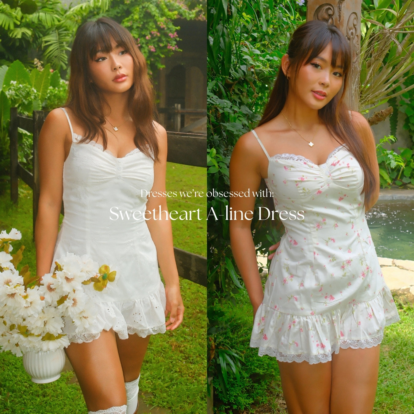 She Wears Sugar x Isabella – Nancy Dress | Dress Wanita Mini Summer Dress Dress Korea Gaun Putih Coquette Lace Fit Body