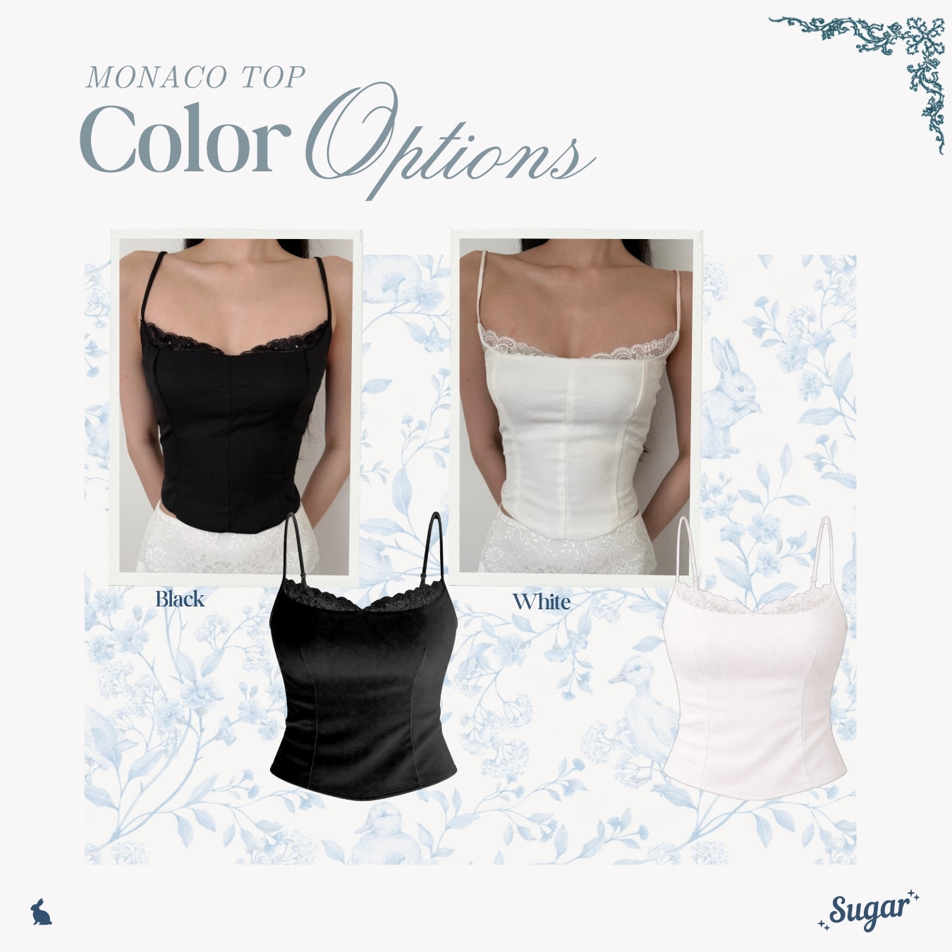 She Wears Sugar x Isabella – Monaco Corset Top | Corset Top Wanita Fit Body Baju  Atasan Cewe Korean Style