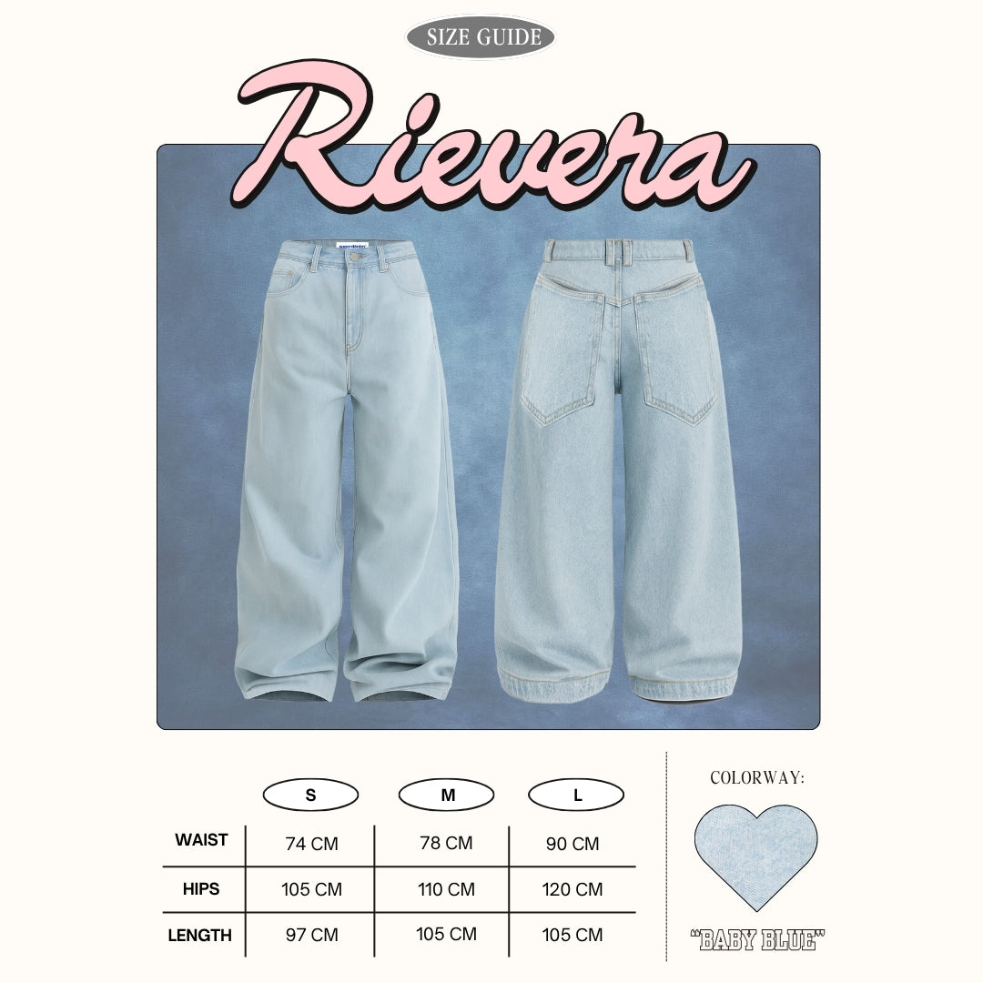 She Wears Sugar x Varrel Rievera – Rievera Baggy Jeans | Celana Jeans Wanita Low Waist Oversize Baggy Denim Loose Y2K Outfit Korean Style