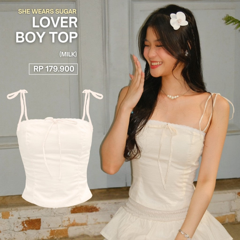Shewearssugar LOVER BOY TOP | Atasan Wanita | Outfit Korea | Pakaian Wanita