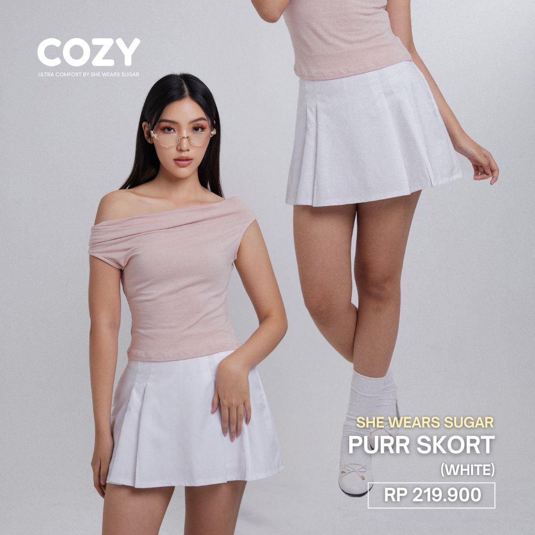 Purr Pleated Skort