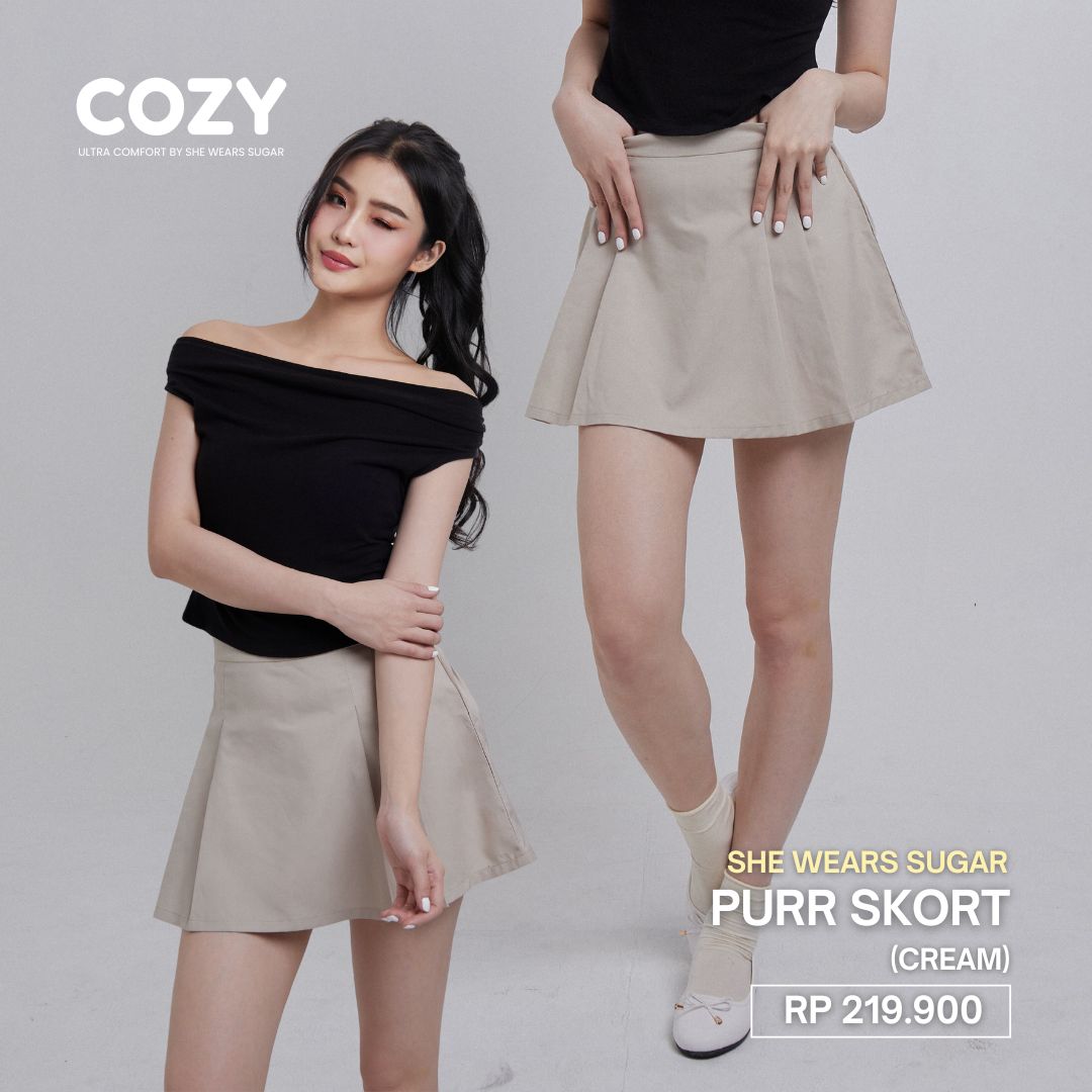 Purr Pleated Skort