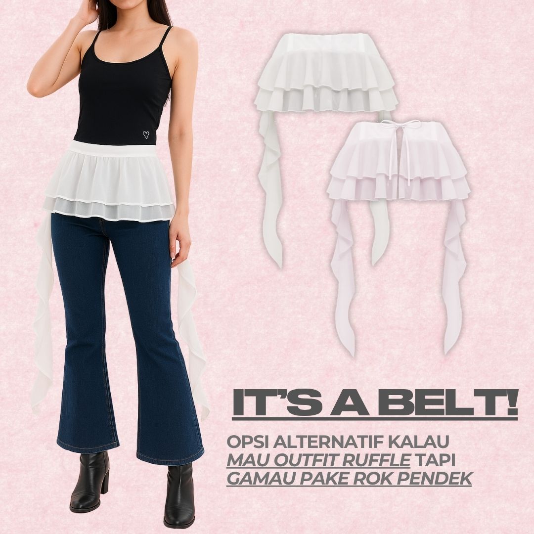 Shewearssugar -- Lisa Ruffle Belt | Lace Pinggang | Blackpink Konser Outfit