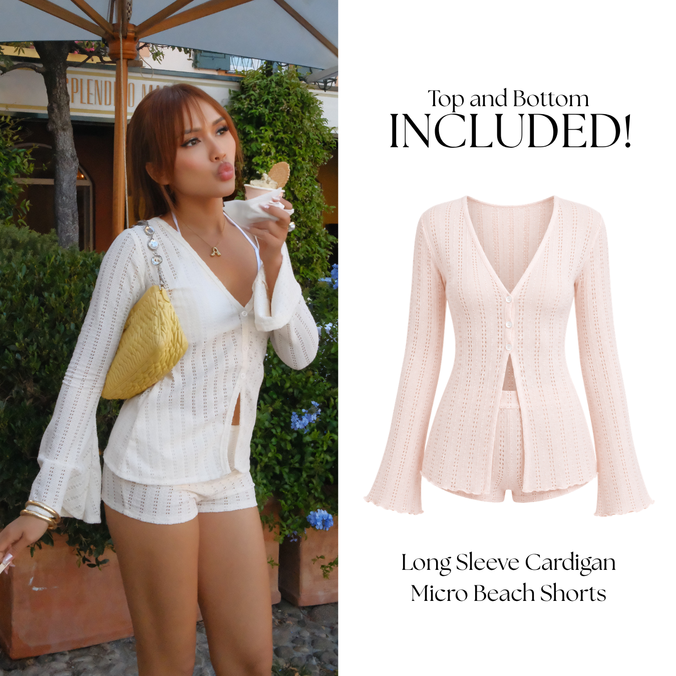 She Wears Sugar – Bebe Bikini Cover Up | Bikini Cover Up Crochet Set Beachwear Resort Wear Korean Style Summer Outfit