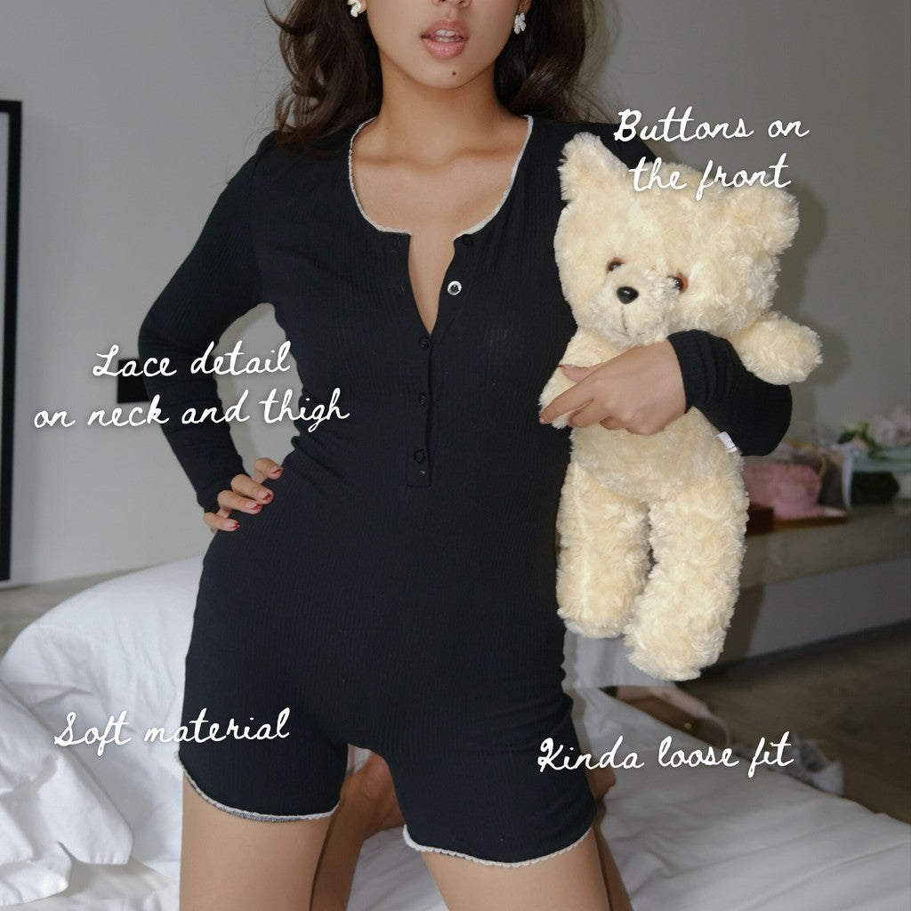 She Wears Sugar -- Snuggle Playsuit | Playsuit Wanita | Jumpsuit | Overall Wanita | Onesies