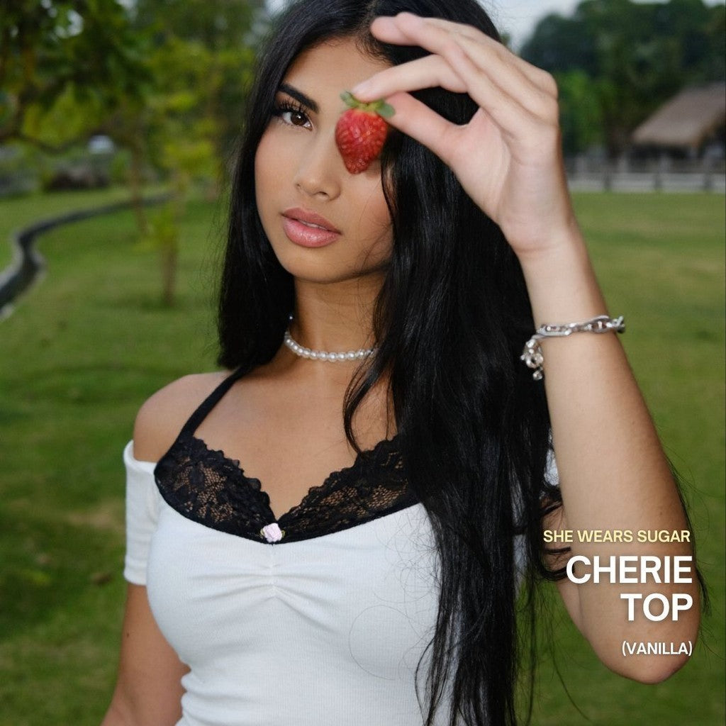 She Wears Sugar -- CHERIE TOP | Tank Top Wanita | Atasan Wanita | Coquette Aesthetic