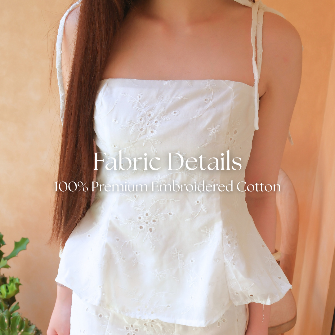 She Wears Sugar – Limoncello Top | Eyelet Peplum Top Corset Top Summer Bali Outfit Coquette