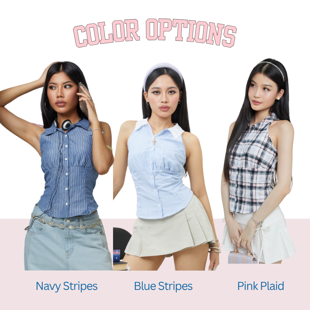 SHEWEARSSUGAR X VARREL RIEVERA — Gretchen Shirt | Kemeja Atasan Wanita Lucu | Fitted Shirt | Coquette