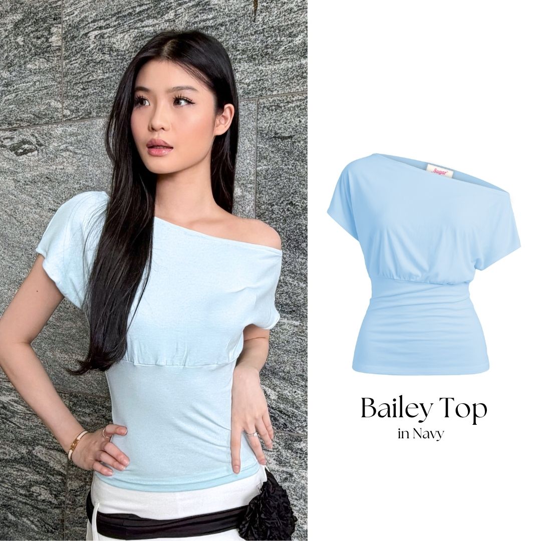 She Wears Sugar x Varrel Rievera – Bailey Fitted Top | Kaos Wanita Fitted Tee T Shirt Wanita Atasan Cewe Korean Style Fit Body