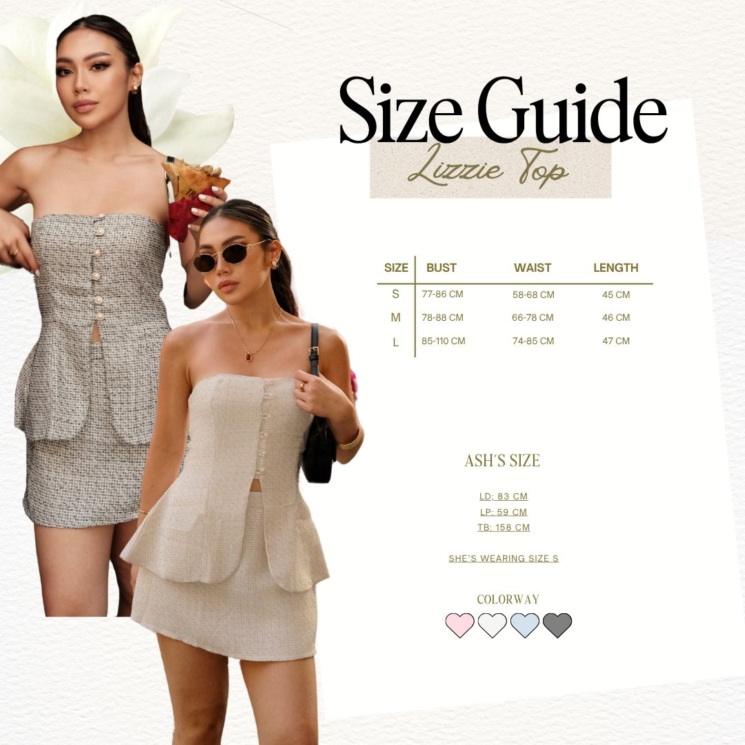 Shewearssugar - Lizzie Tweed Top | Pakaian Wanita | Atasan Wanita | Coquette Top