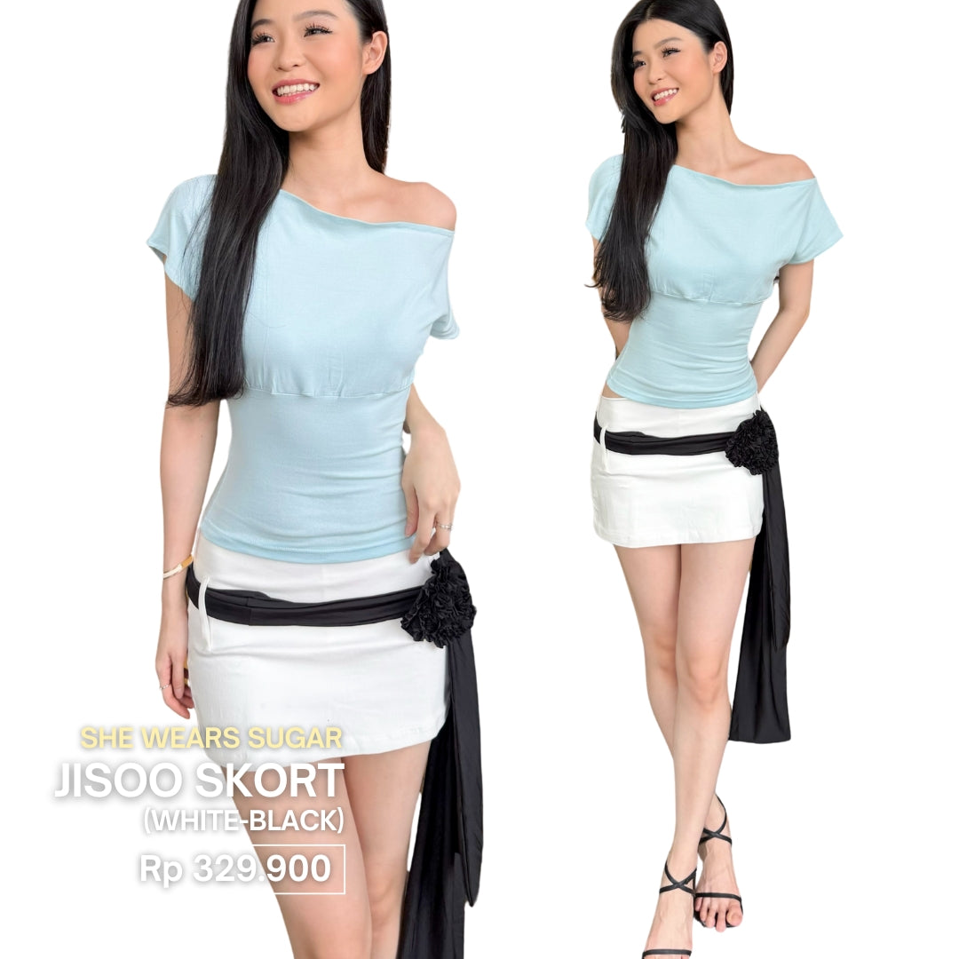 Shewearssugar -- Jisoo Flower Skort | Bawahan Wanita | Blackpink Konser Outfit | Korean Style Outfit | Rok Celana