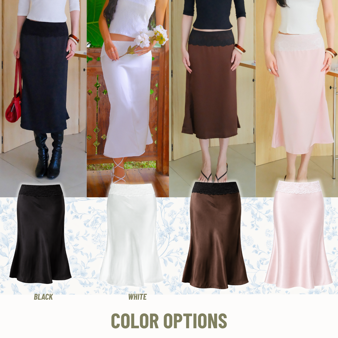Lena Lace Midi Skirt