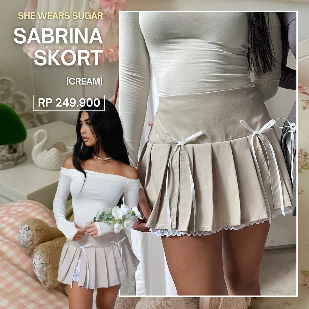 SHEWEARSSUGAR x ZETA BLANCO - Sabrina Skort | Skort Wanita | Outfit Korea | Coquette Aesthetic